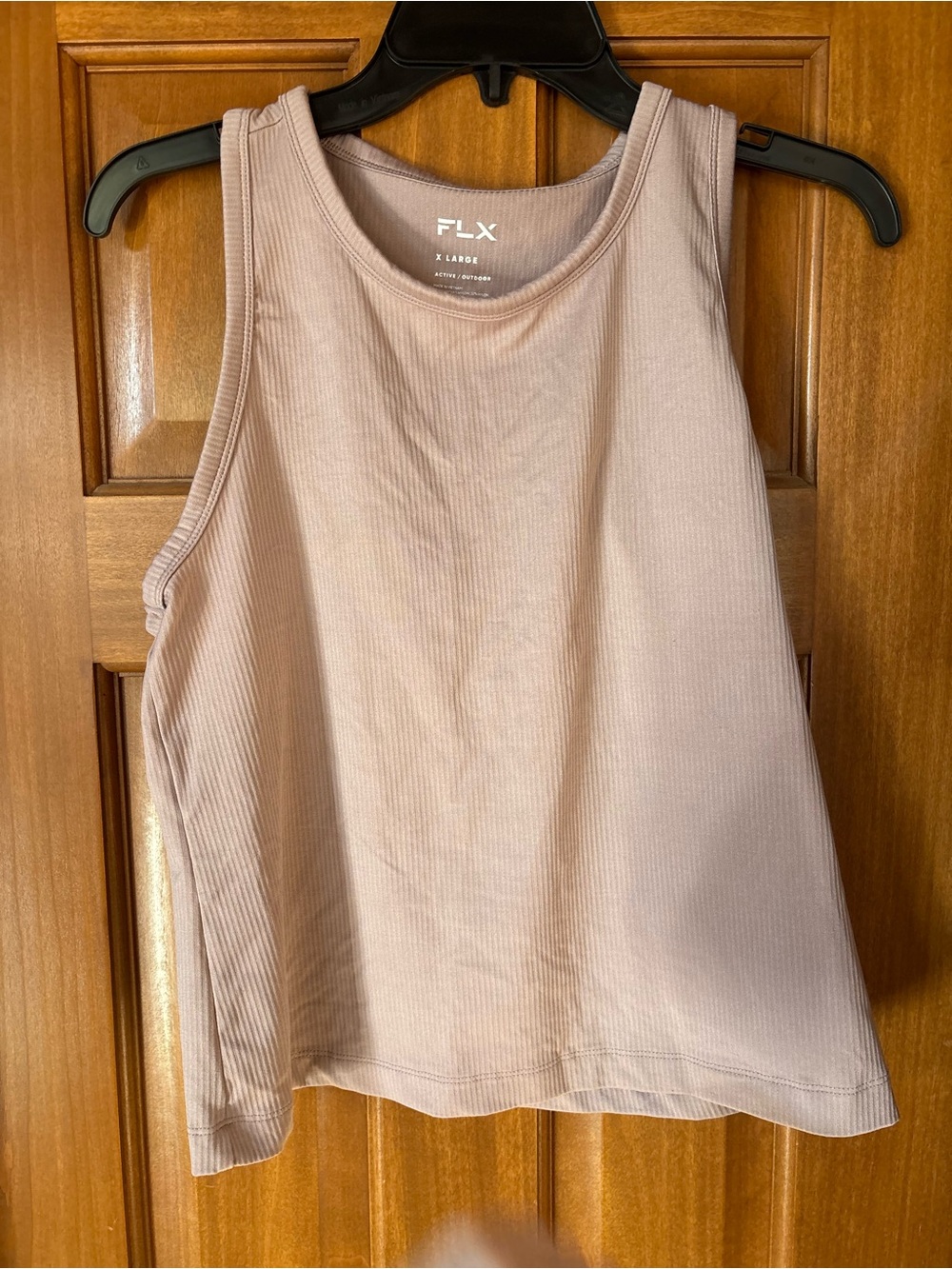 Women's Ribbed FLX Tank Top in Rose Mauve Size XL